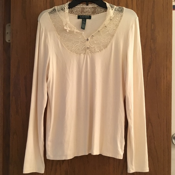 Lauren Ralph Lauren Tops - Lauren Ralph Lauren Cream Lace Top